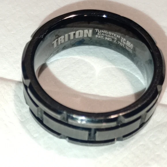 Triton Men's Black Tungsten Carbide Ring